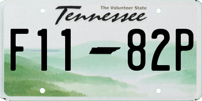 TN license plate F1182P