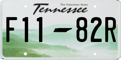 TN license plate F1182R