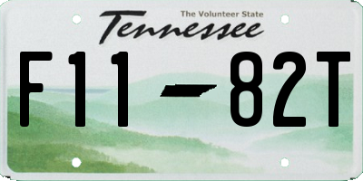 TN license plate F1182T