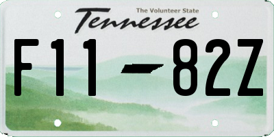 TN license plate F1182Z