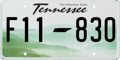 TN license plate F1183O