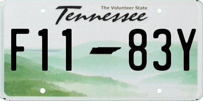 TN license plate F1183Y