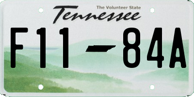 TN license plate F1184A