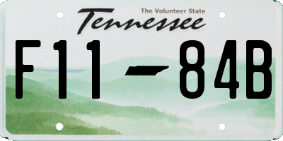 TN license plate F1184B