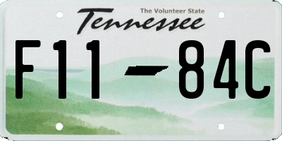 TN license plate F1184C
