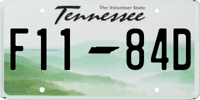 TN license plate F1184D