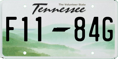 TN license plate F1184G