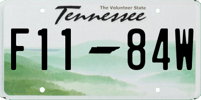 TN license plate F1184W