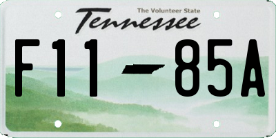 TN license plate F1185A