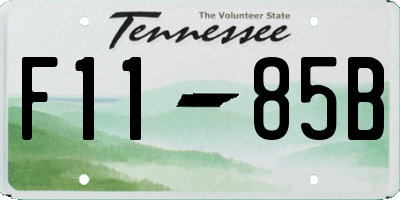 TN license plate F1185B