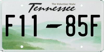 TN license plate F1185F