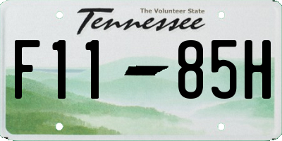 TN license plate F1185H