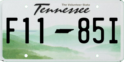 TN license plate F1185I