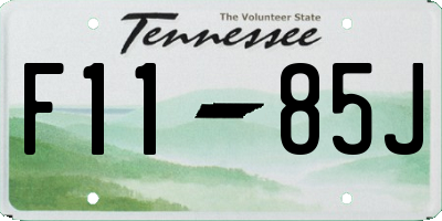 TN license plate F1185J