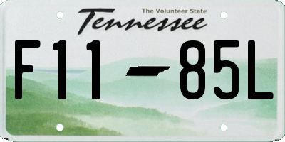 TN license plate F1185L