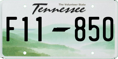 TN license plate F1185O
