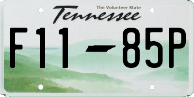 TN license plate F1185P