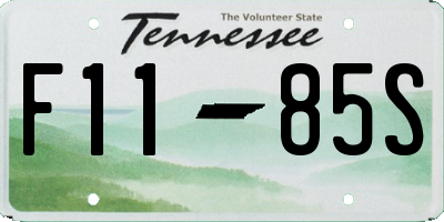 TN license plate F1185S