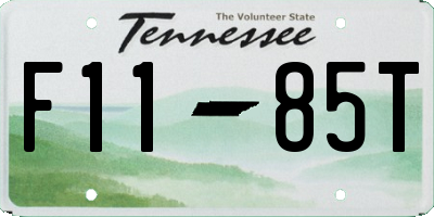 TN license plate F1185T