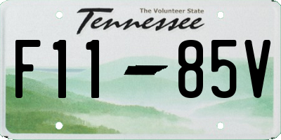 TN license plate F1185V