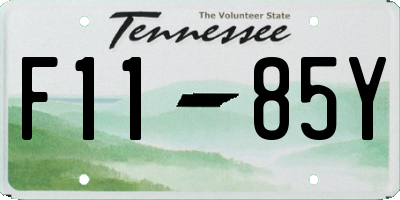 TN license plate F1185Y