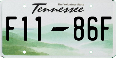 TN license plate F1186F