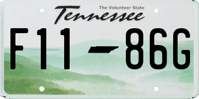 TN license plate F1186G