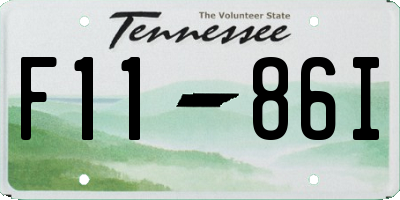 TN license plate F1186I