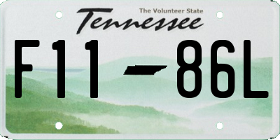 TN license plate F1186L