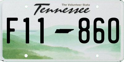 TN license plate F1186O