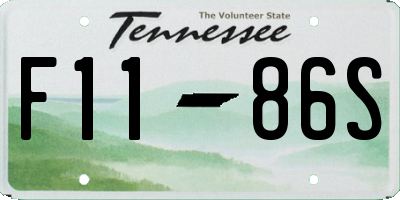 TN license plate F1186S