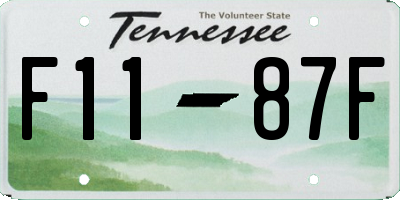 TN license plate F1187F