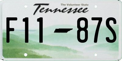 TN license plate F1187S