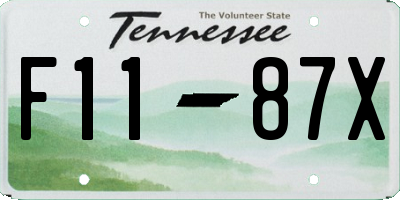 TN license plate F1187X