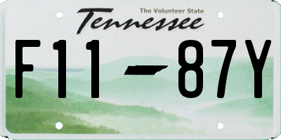 TN license plate F1187Y