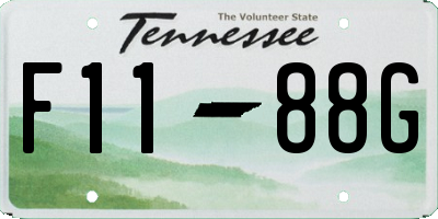 TN license plate F1188G