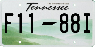 TN license plate F1188I