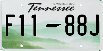 TN license plate F1188J