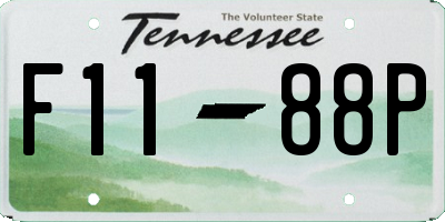 TN license plate F1188P