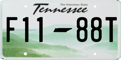 TN license plate F1188T