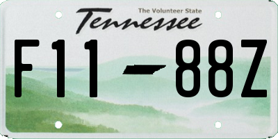 TN license plate F1188Z