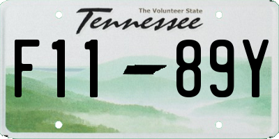 TN license plate F1189Y