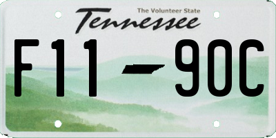 TN license plate F1190C