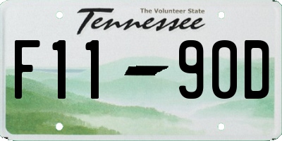 TN license plate F1190D