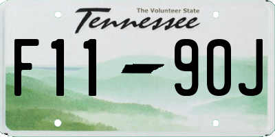 TN license plate F1190J