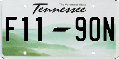 TN license plate F1190N