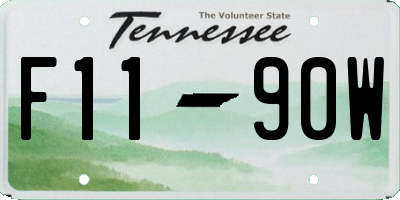 TN license plate F1190W