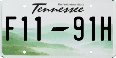 TN license plate F1191H