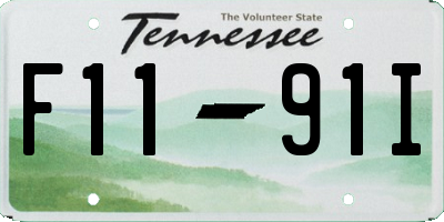TN license plate F1191I