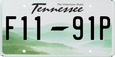 TN license plate F1191P